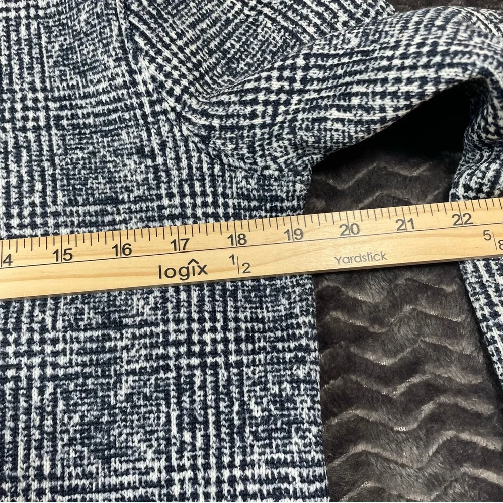 J.Crew Funnel Neck Pullover Sweater Plaid Fleece, Womens Size M.  # 7_6